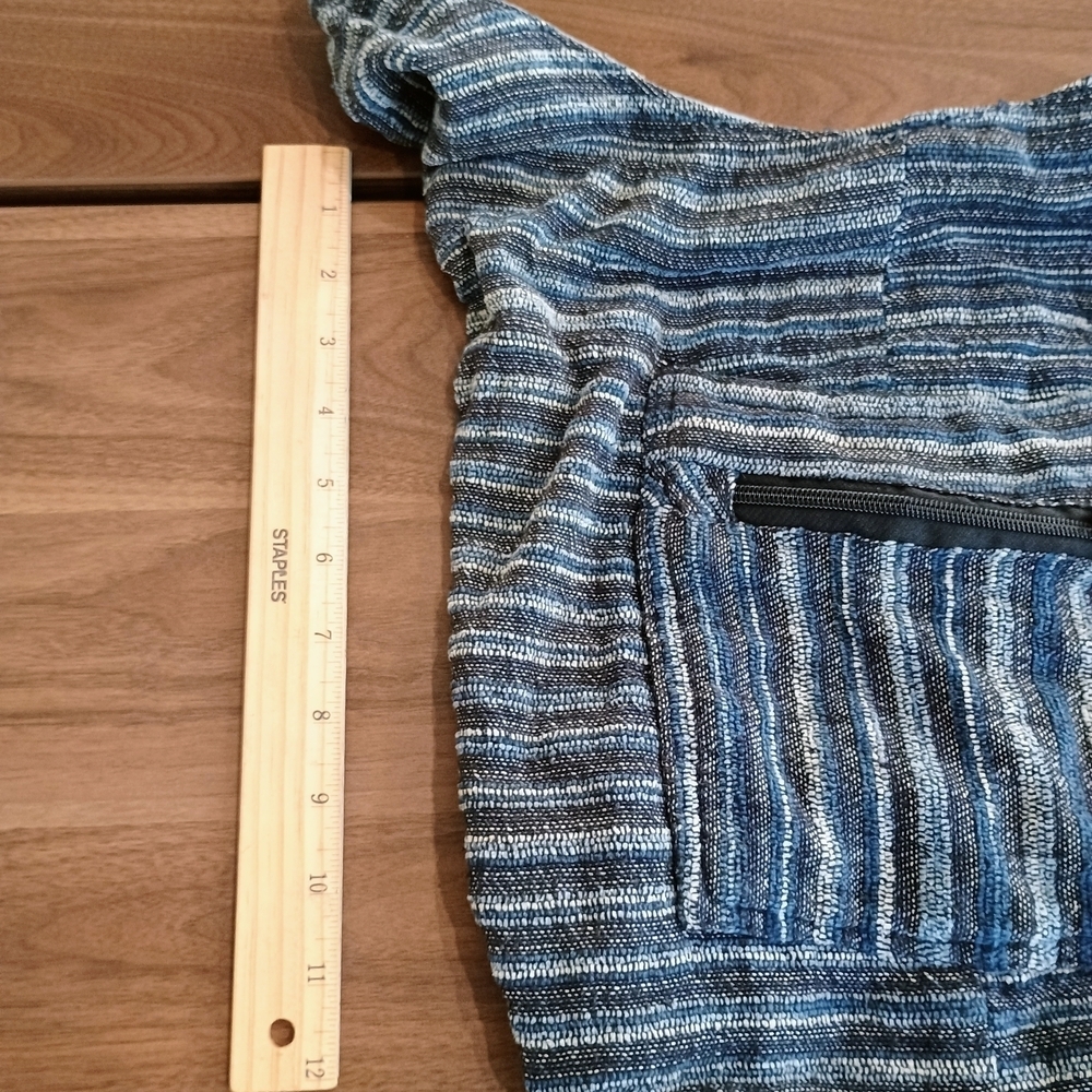 Striped Blue Shoulder Bag - Picture 2 of 8